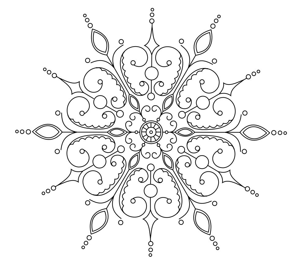 Snowflake Printable Coloring Pages