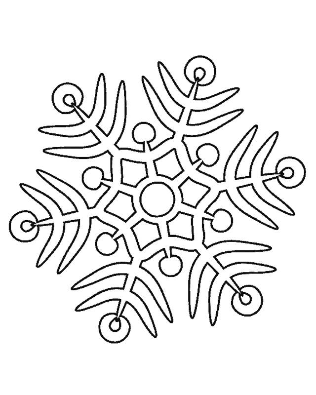 Snowflake Shape Coloring Page