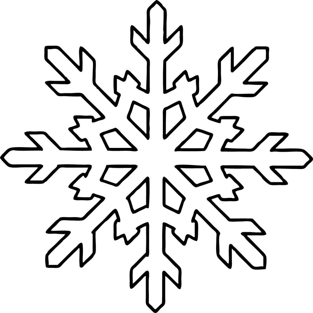 Snowflake Shape Coloring Pages