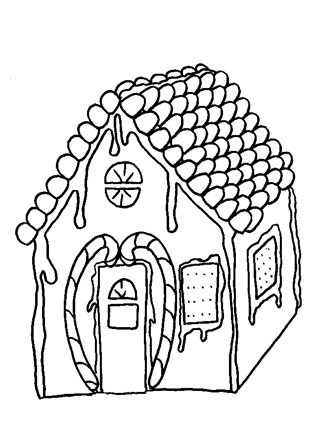 Yummy Gingerbread House Coloring Page