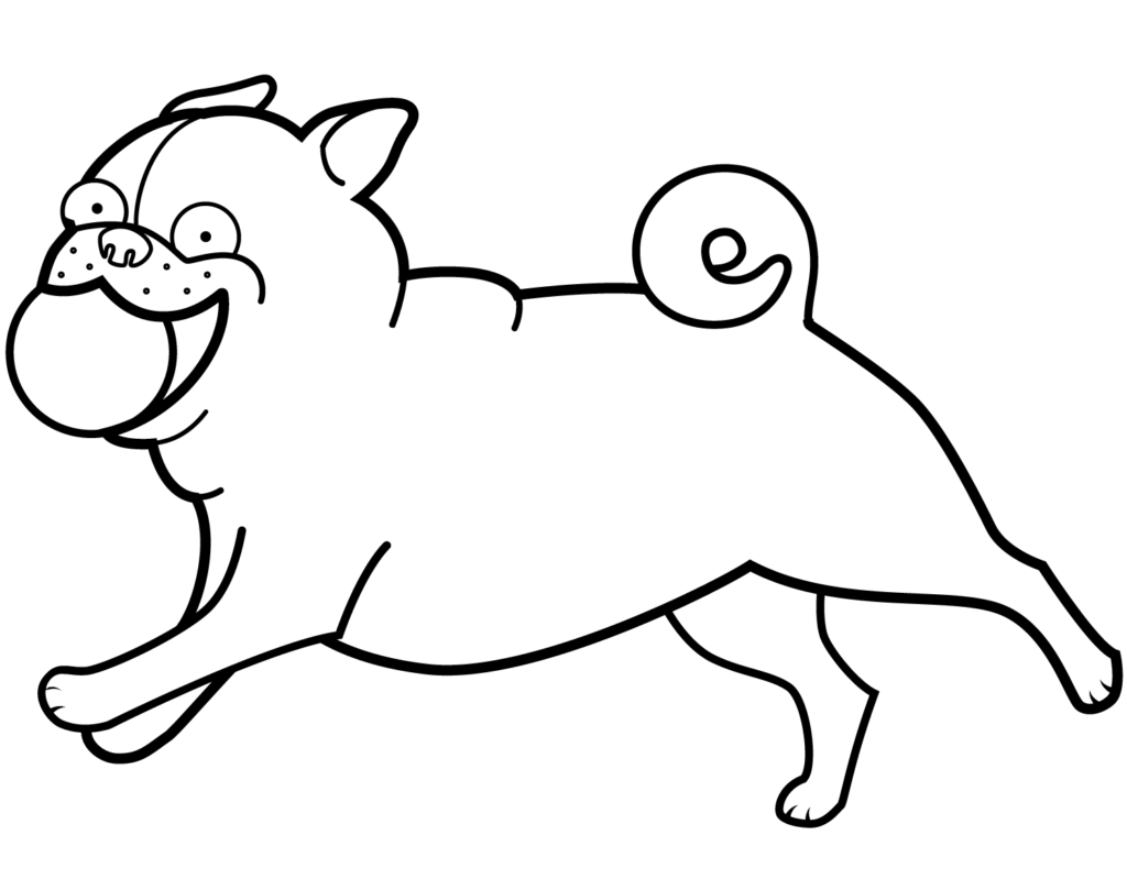Funny Dog Coloring Page