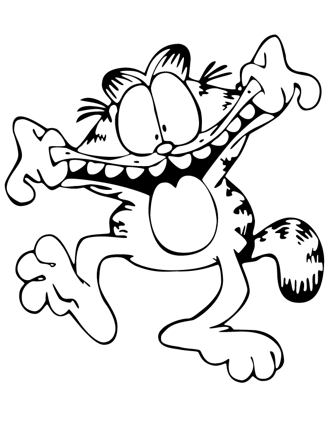 Garfield Is Funny Coloring Page
