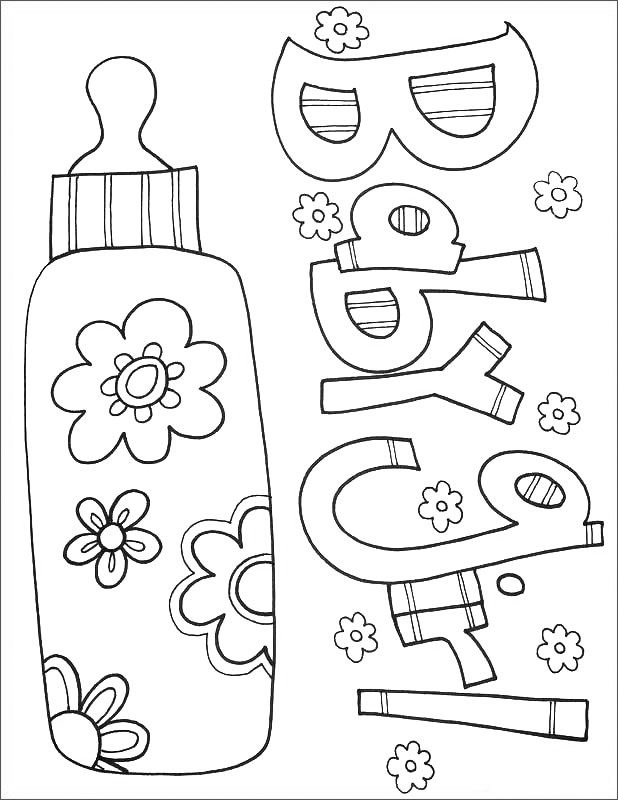 Baby Girl Coloring Pages