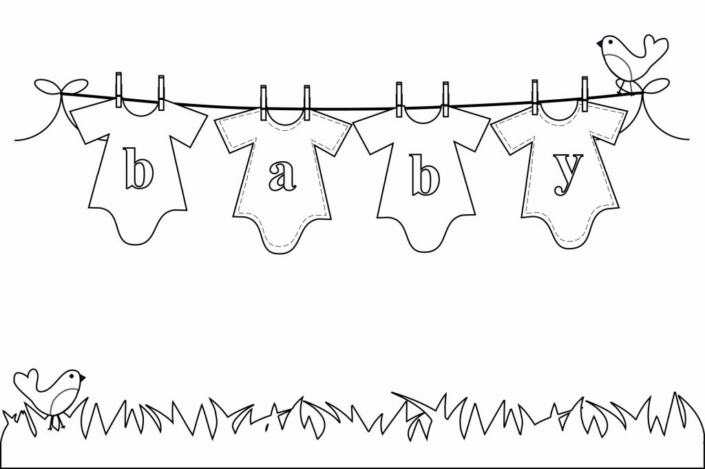 Baby Laundry Coloring Page