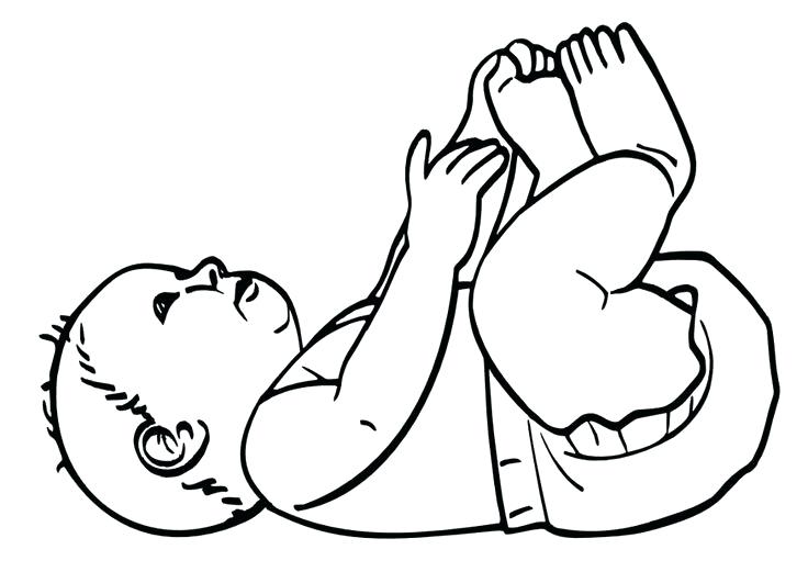 Newborn Baby Coloring Pages
