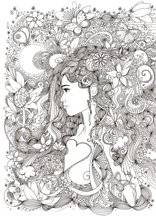 24 Coloring Pages For Adults Abstract PNG