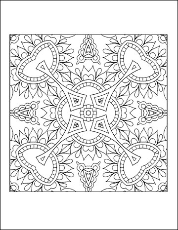 free printable geometric coloring pages for adults