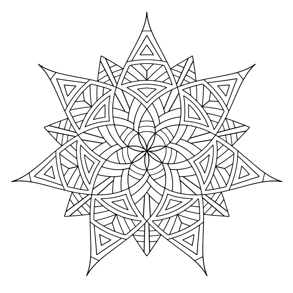 free geometric coloring pages