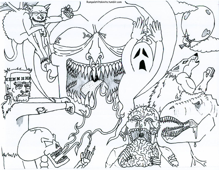 Free Printable Halloween Coloring Pages for Adults - Best Coloring