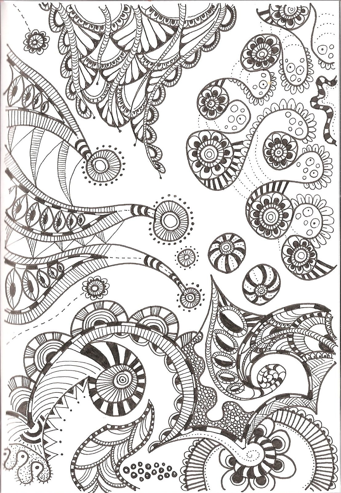 The Zentangle® : relaxing scrawls - Coloring Pages for Adults