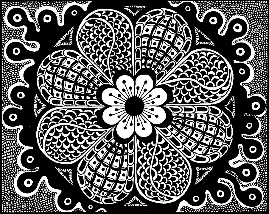 Free Printable Zentangle Coloring Pages for Adults