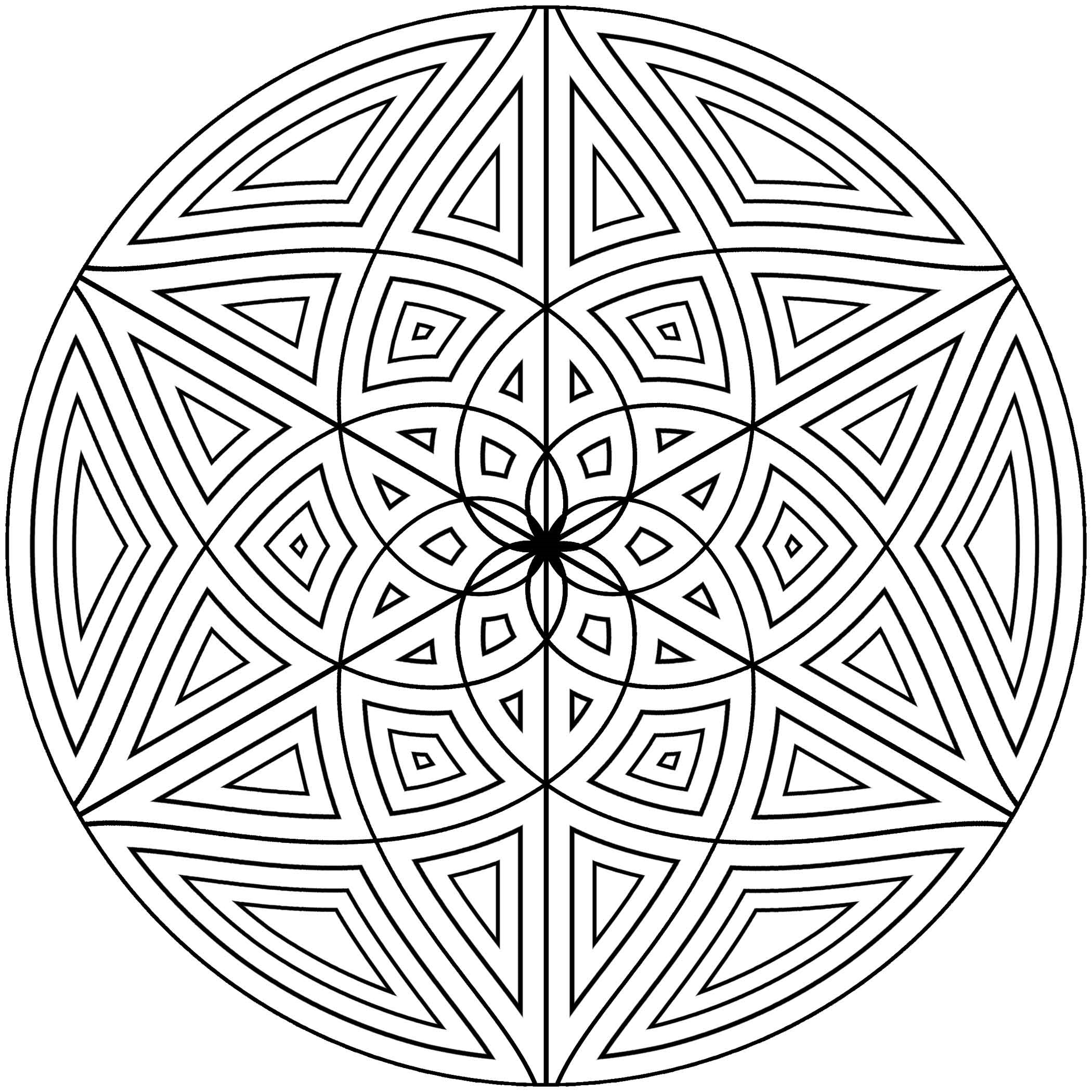 Free Printable Geometric Coloring Pages For Adults 