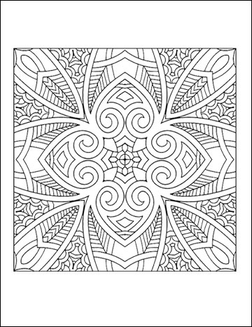 free printable geometric coloring pages for adults