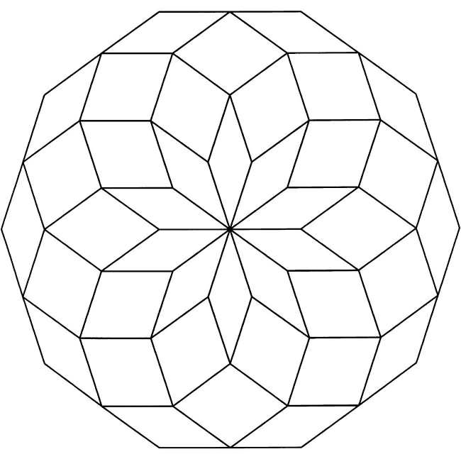 Free Printable Geometric Coloring Pages for Adults.