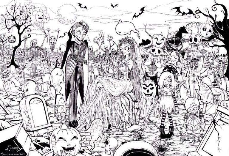 Free Printable Halloween Coloring Pages for Adults - Best Coloring ...