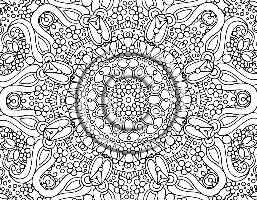 Difficult Printable Coloring Page