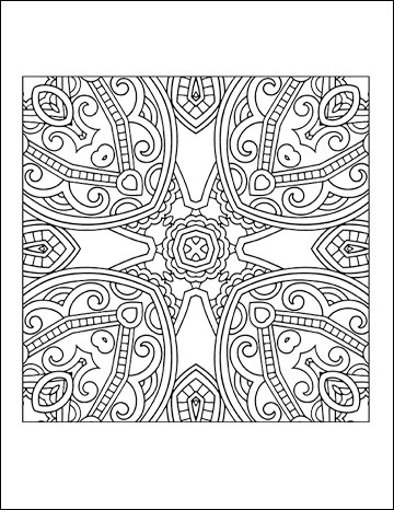 printable geometric coloring pages