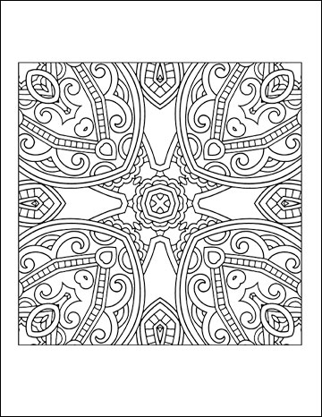 free printable geometric coloring pages for adults