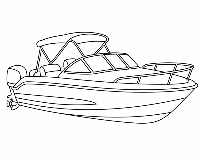 Boat Coloring Page