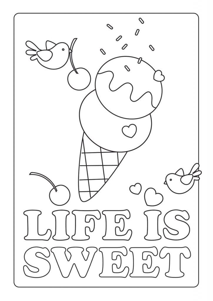 Life is Sweet Coloring Page