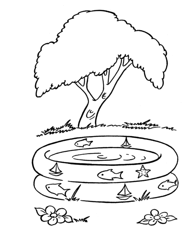 Little Pool Coloring Page