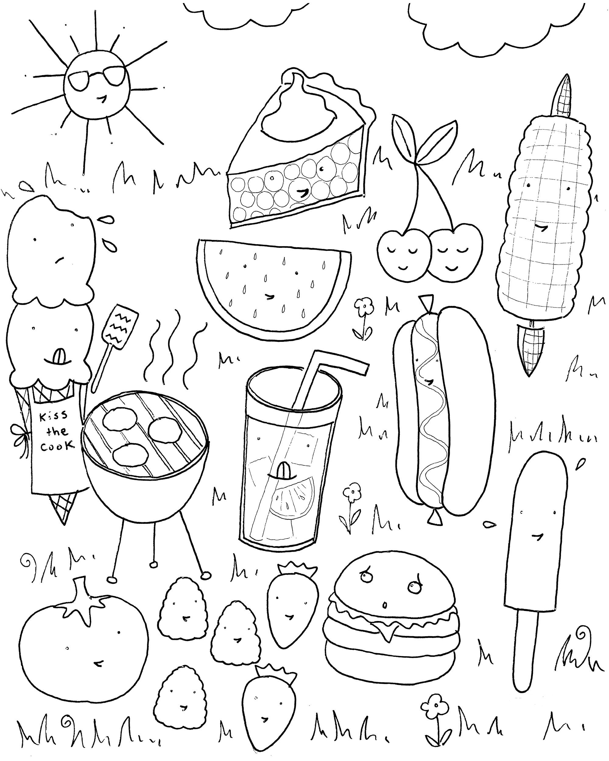 Summer Coloring Pages for Kids. Print them All for Free.