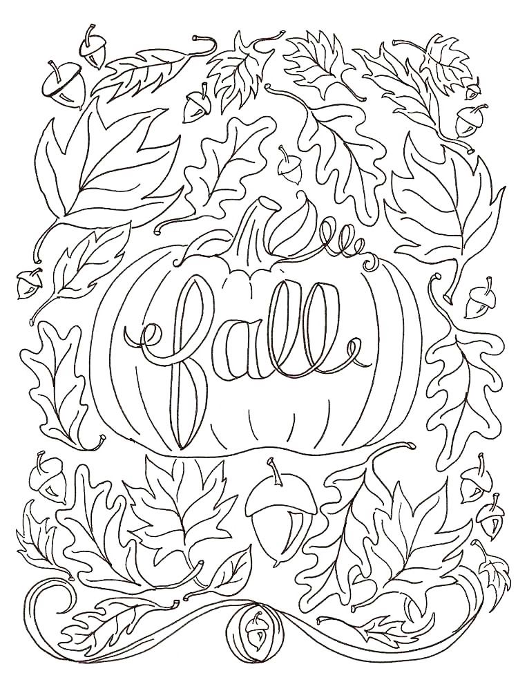 Fall Printable Coloring Page