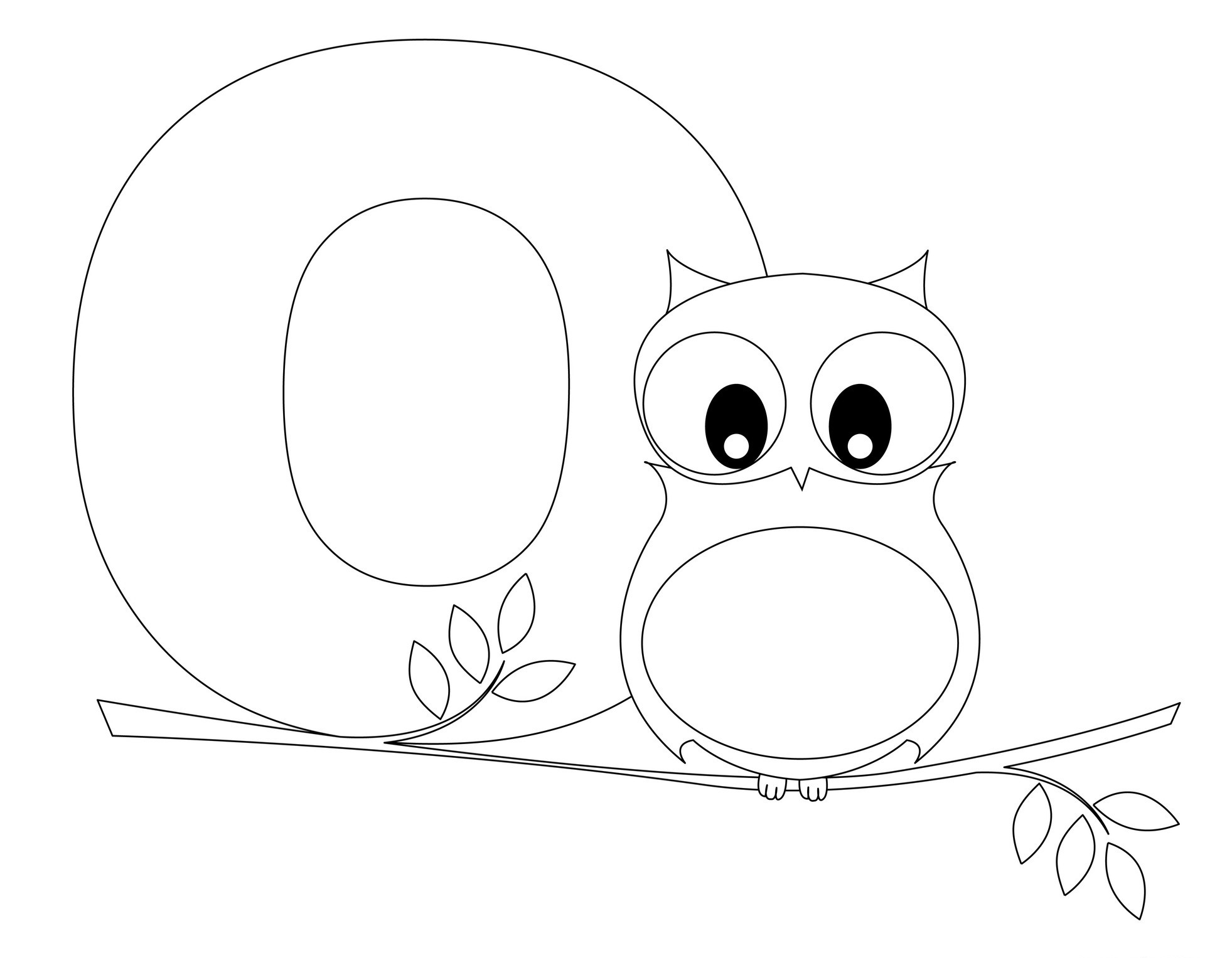 alphabet coloring pages Letter O