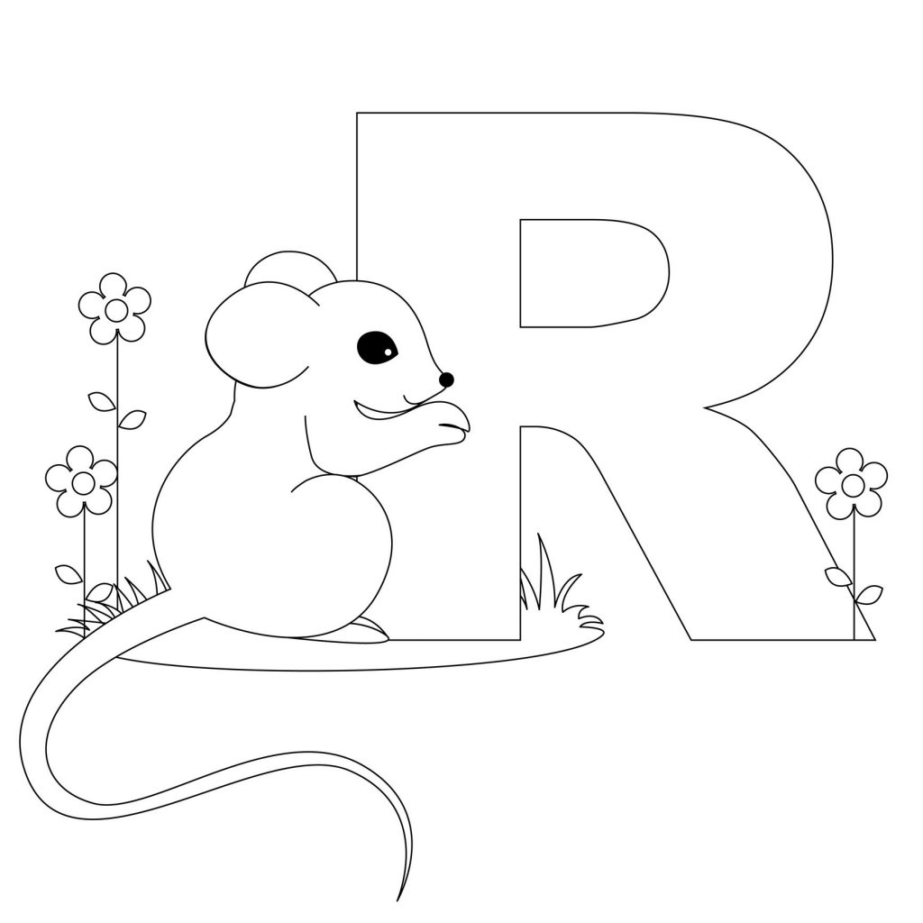 alphabet coloring pages - Letter R