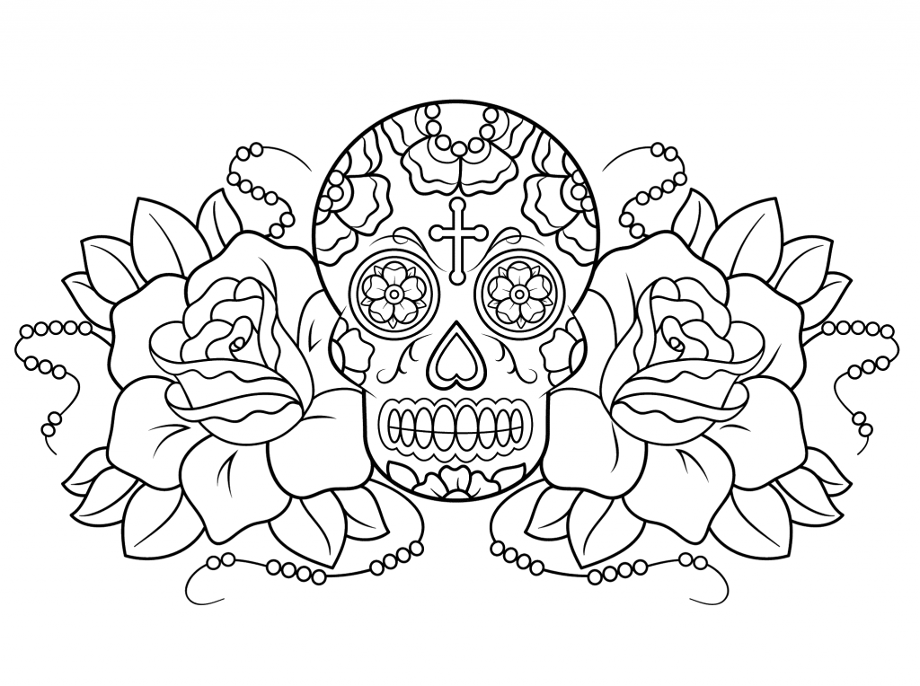 day of the dead coloring art