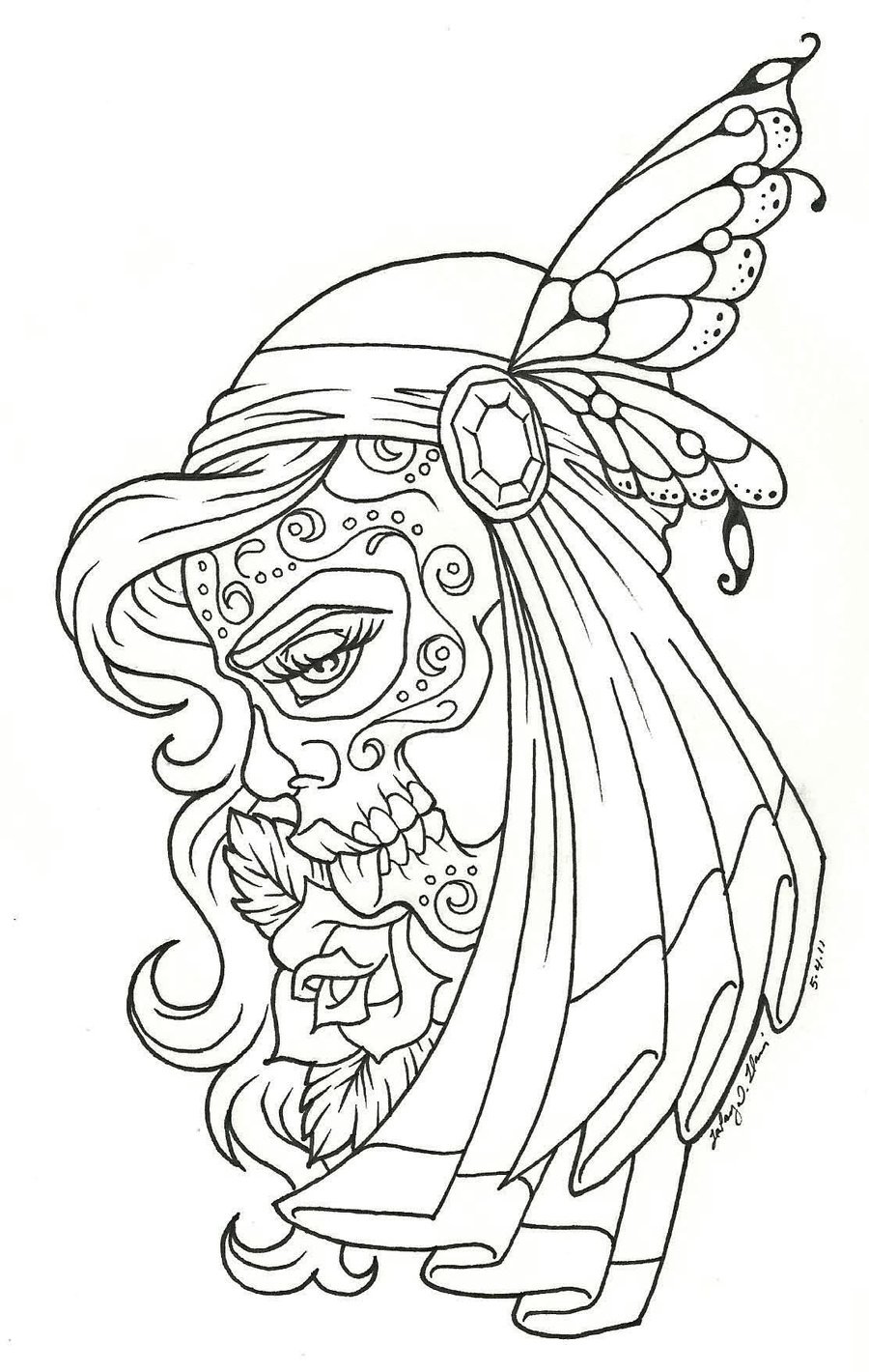 Free Printable Day Of The Dead Coloring Pages Best Coloring Pages For Kids
