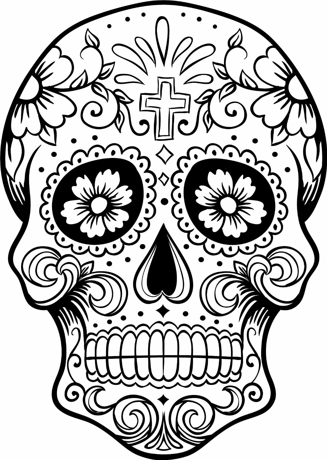 Free Printable Day Of The Dead Coloring Pages Best Coloring Pages For Kids