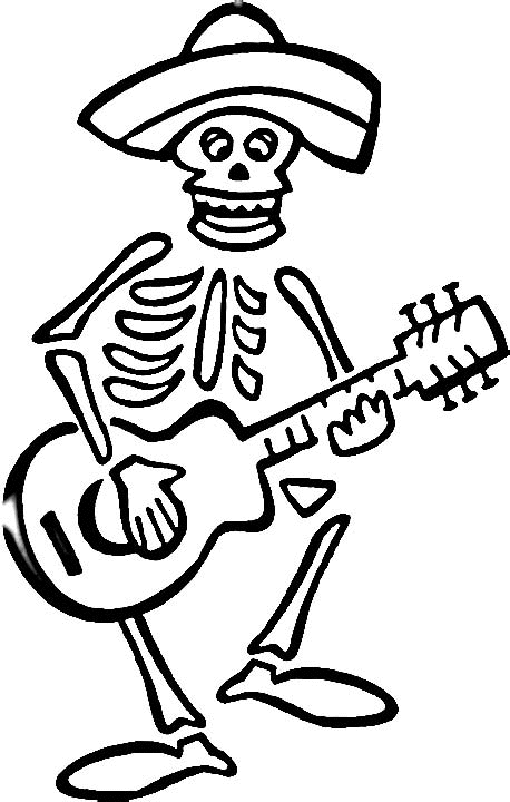 print free day of the dead coloring pages