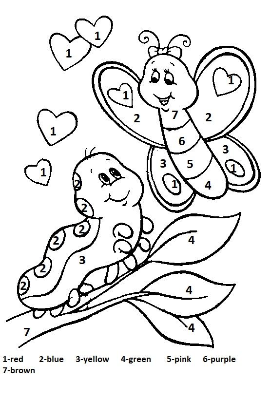 free printable color by number coloring pages best