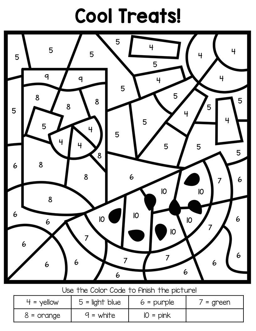 Free Printable Color by Number Coloring Pages   Best Coloring ...