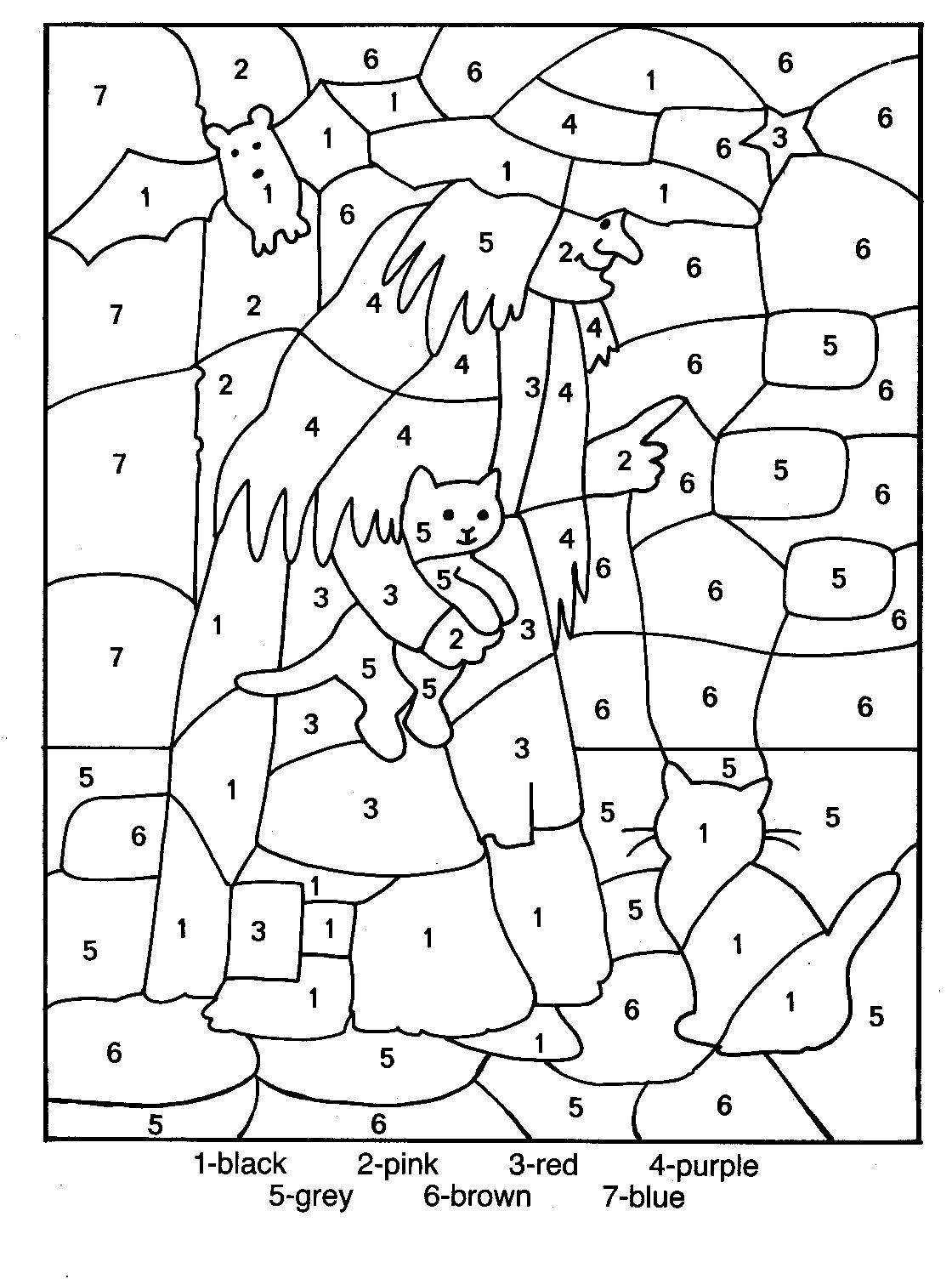 Color By Number, Free Coloring Pages