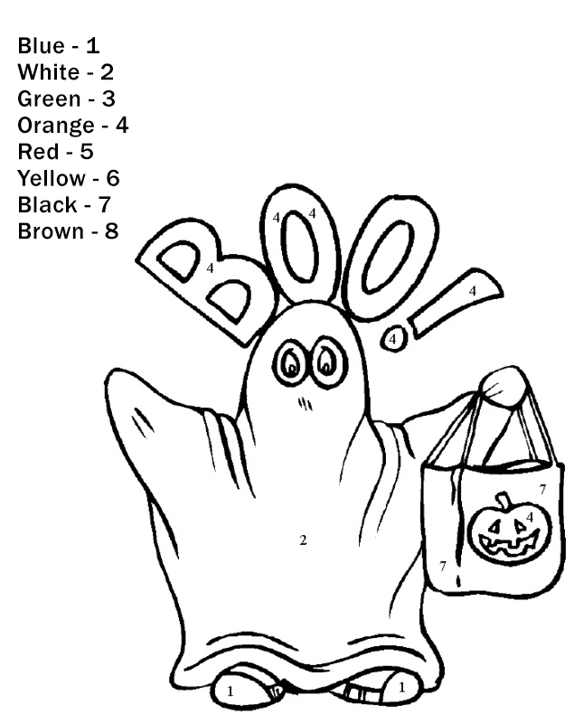 Color The Ghost By Number