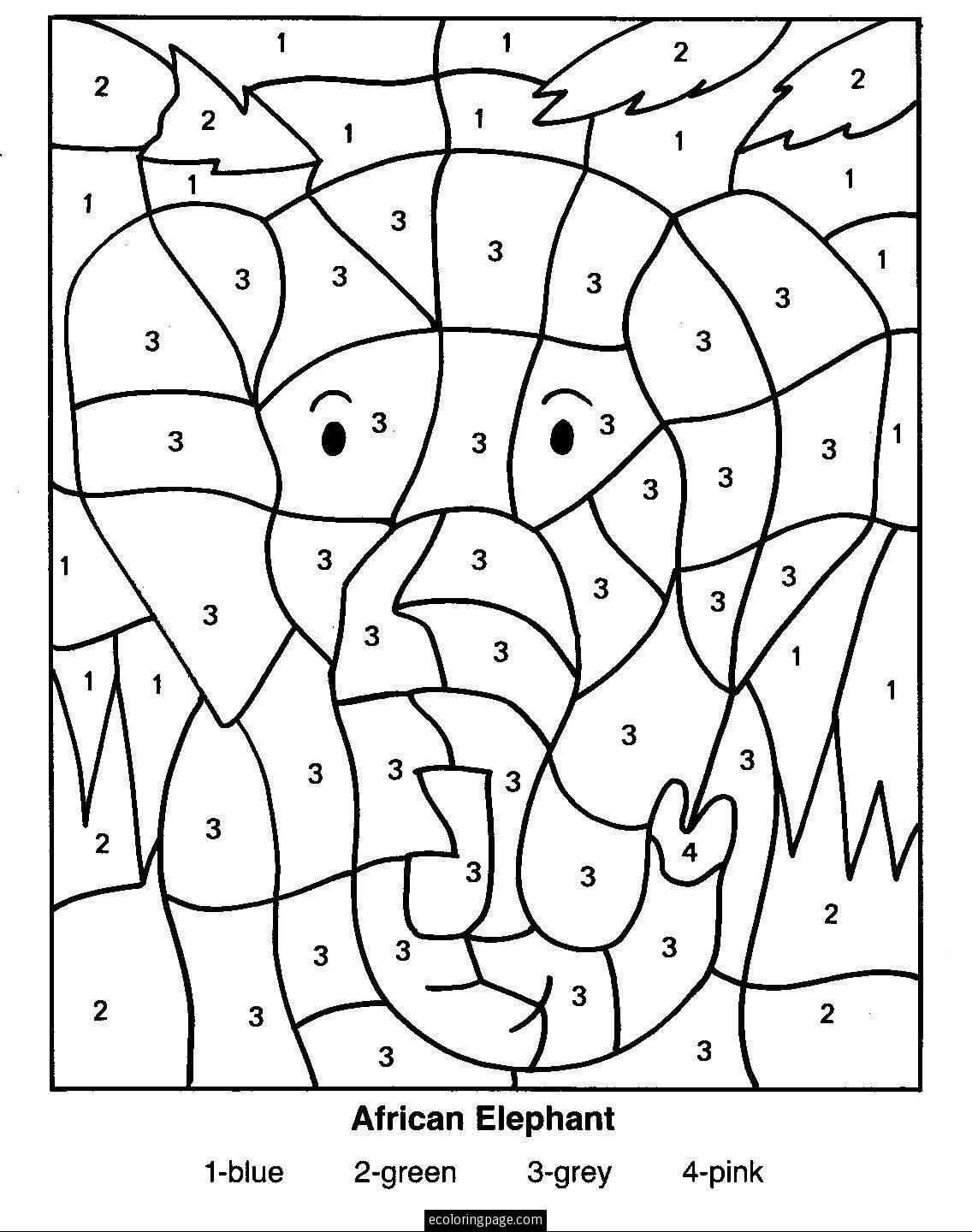 Free Color By Number Printable