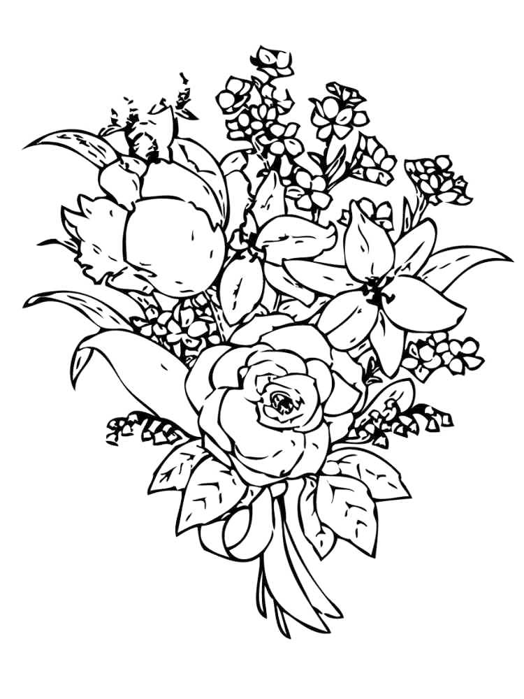 Flower Bouquet Coloring Page