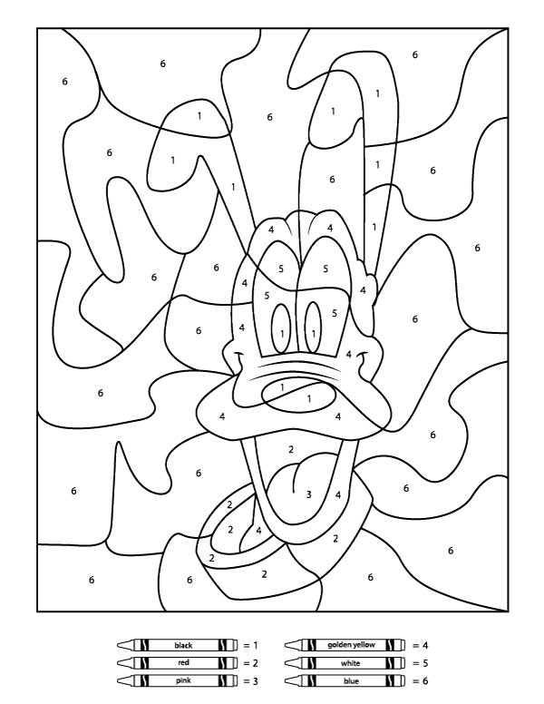 Color by Number Printable Coloring Pages.