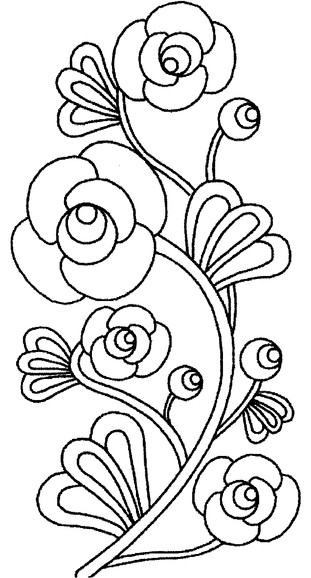 Pretty Flower Pattern Coloring Page