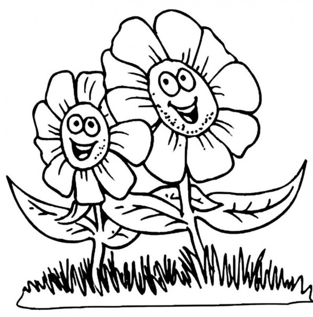 free printable flower coloring pages for kids best