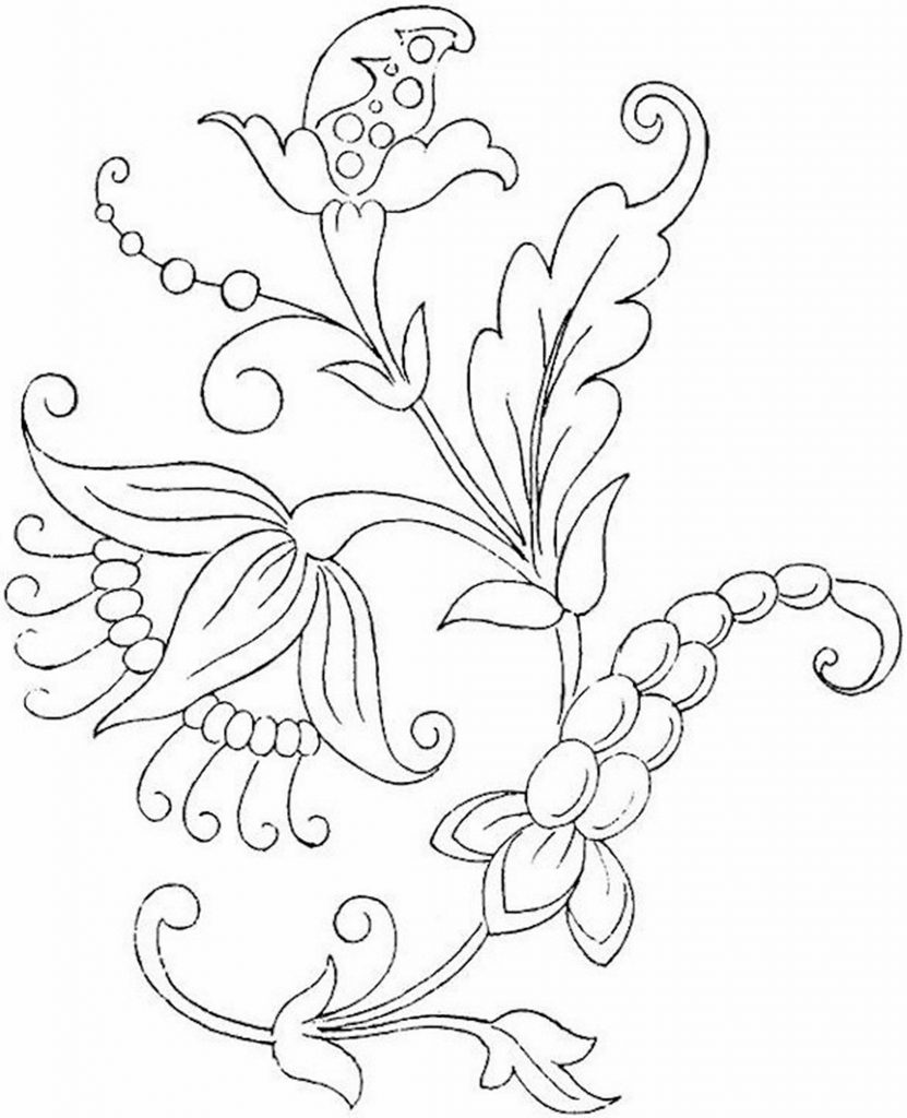 flower print for coloring