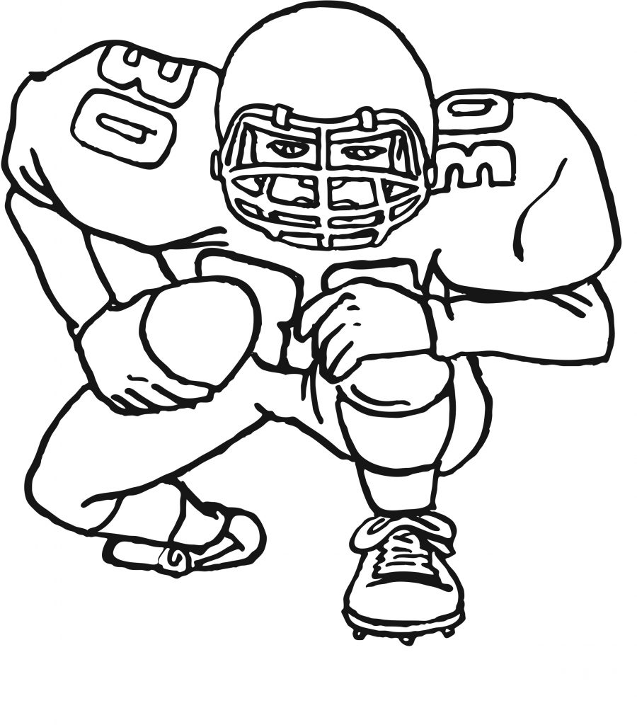 football player coloring page