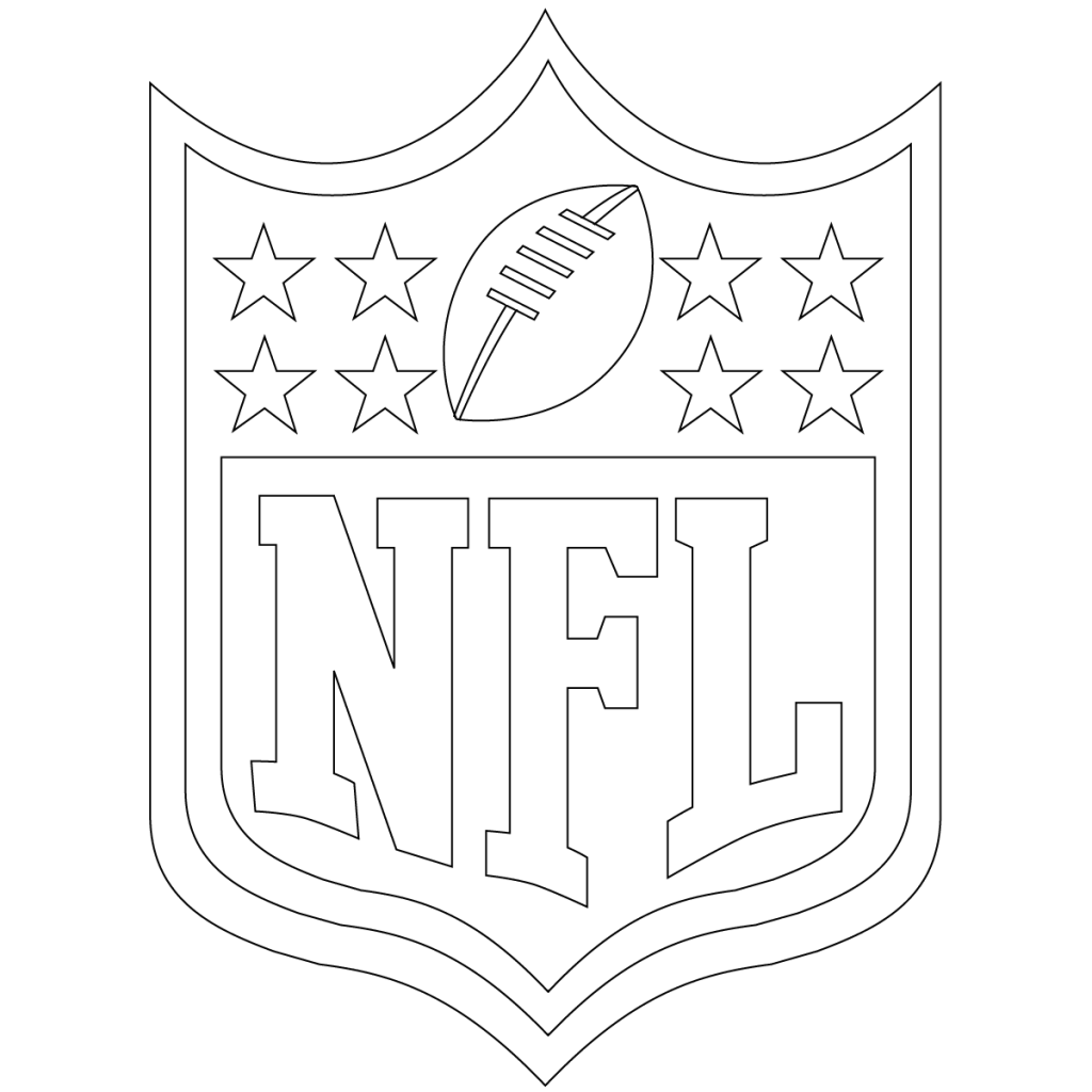 free football coloring nfl shield