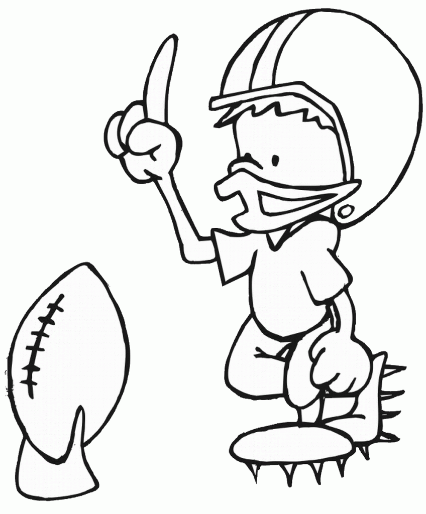 free printable football coloring page