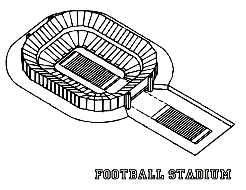 stadium coloring football printable american sports gutsy youth yescoloring popular