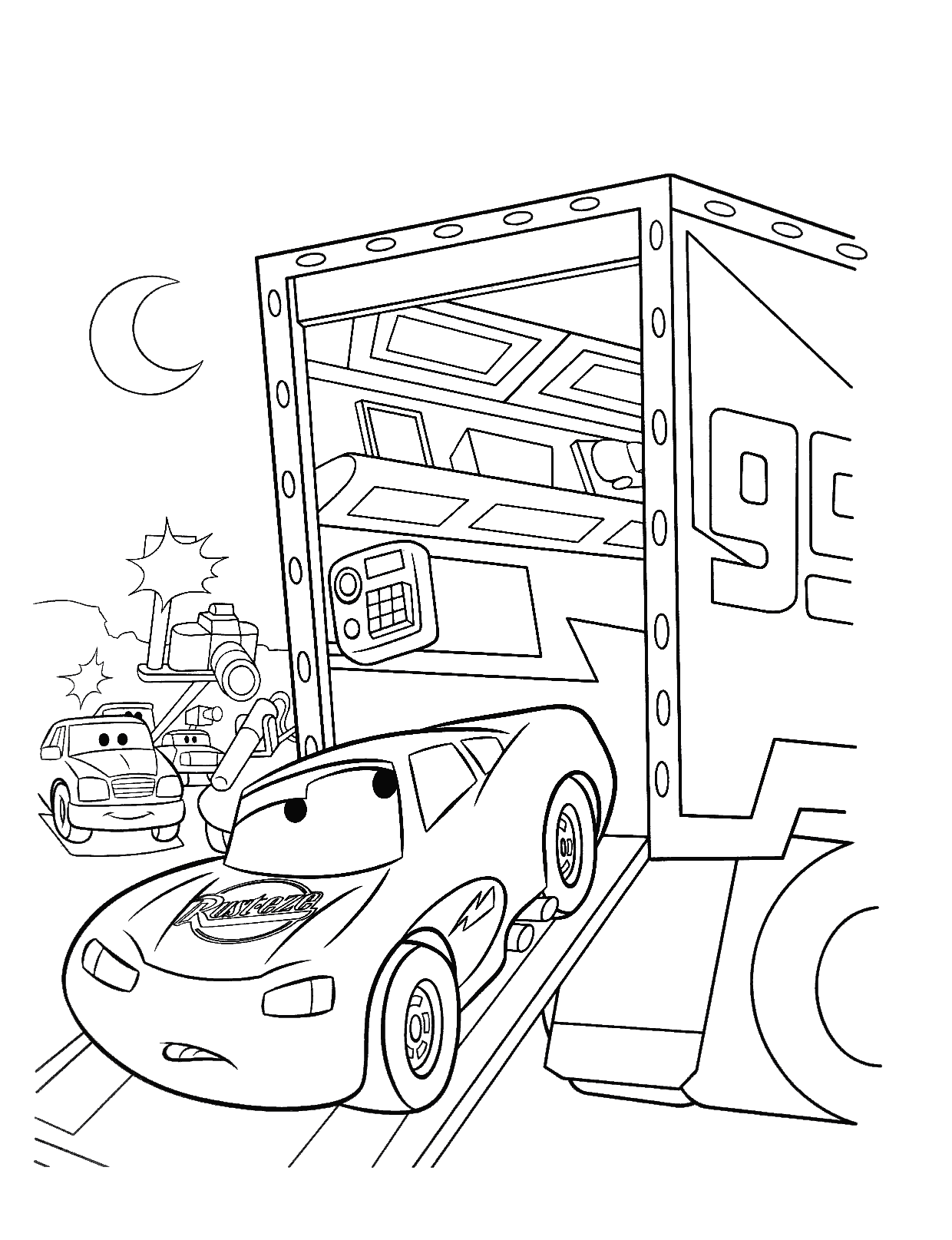 Download Free Printable Lightning McQueen Coloring Pages for Kids ...