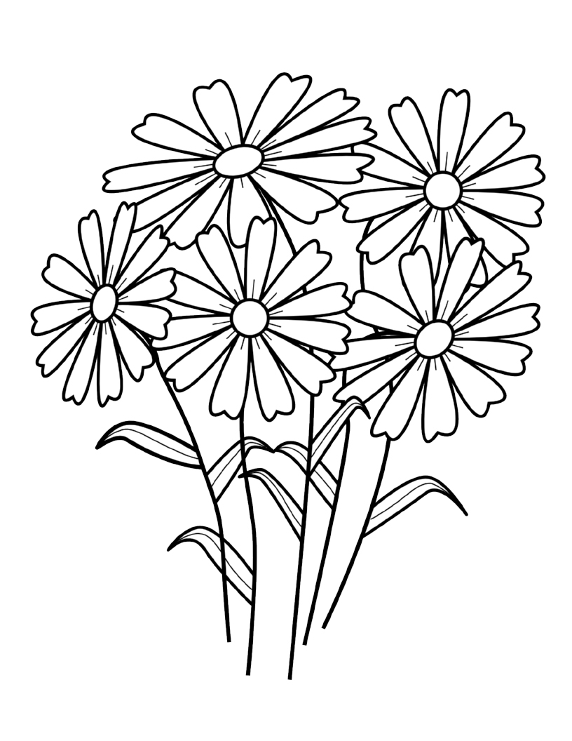 90 Printable Coloring Pages With Flowers , Free HD Download