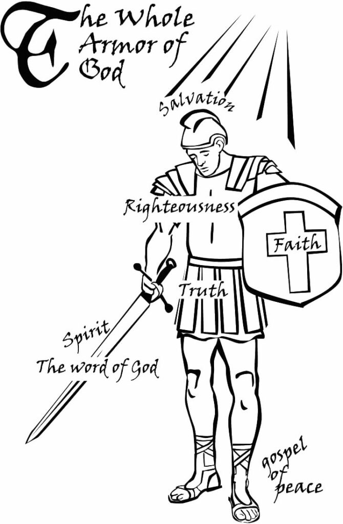 Armor Of God Coloring Page